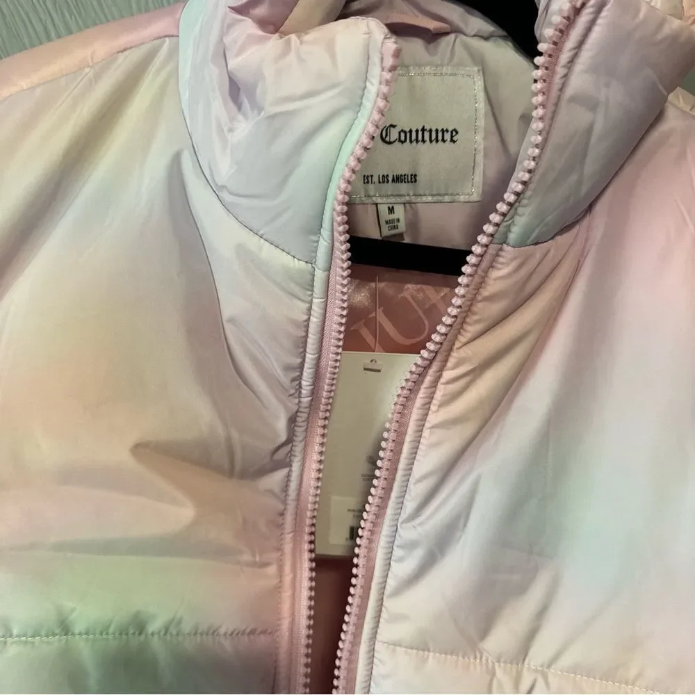 Revolve Juicy Couture Avalon Cotton Candy Tie Dye Pastel Puffer Jacket Size M